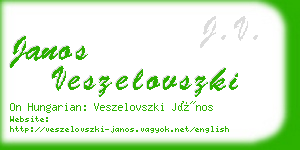 janos veszelovszki business card